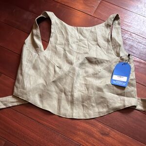 Elegant linen Sleeveless Top